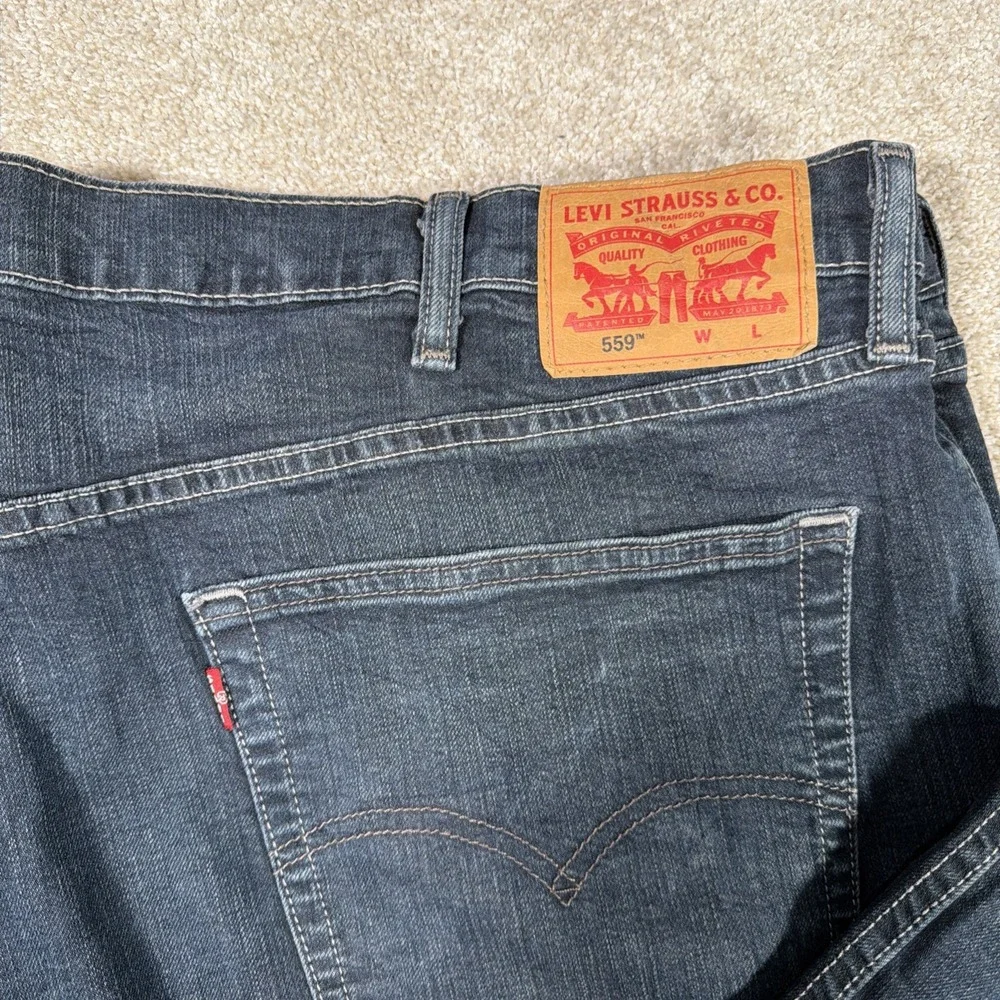 Levis‎ 559 Straight Leg Blue Jeans Mens 48 X 29 (FITS 50 X 29) Stretch Denim